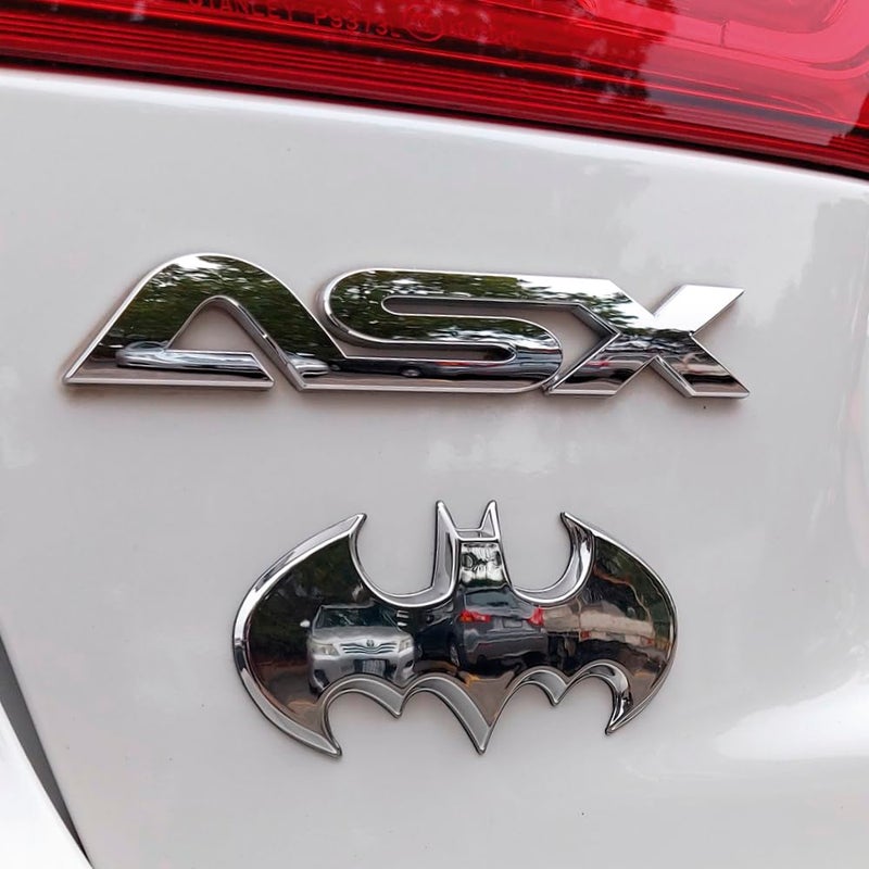 Fan Emblems Batman Car Emblem - 1989 Batwing Batarang Symbol 3D Auto Badge - Color: Chrome - Size: 3.8 x 1.8 x 0.2 inches - Officially Licensed DC Car Accessories - Image 4